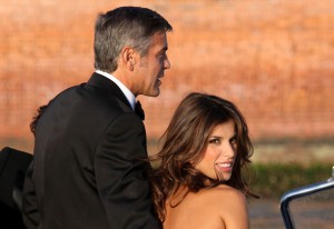 George Clooney and Elisabetta Canalis during the 66th Film Festival in Venice. Photo: zimbio.com