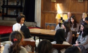 Michelle Obama iCarly comedy at Nickelodeon