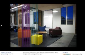 Facebook new campus Buiding 10 at Night