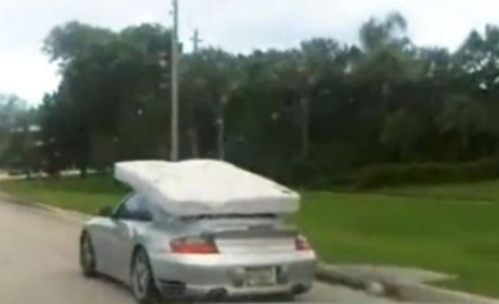 car with mattress