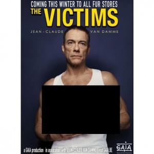 The Victims poster with Van Damme and skinned mink, sparks anger (gaia.be)