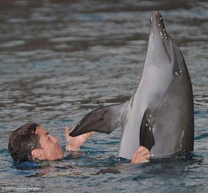 Cristiano Ronaldo challenging a dolphin (pic: © CristianoRonaldo)