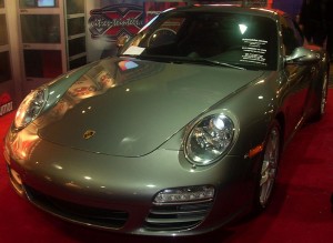 Lindsay's Porsche suffered serious bumper damage (public domain)