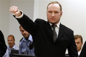 Anders Breivik declared "sane", convicted to 21 years in jail by Oslo court on Aug. 24, 2012. Photo:Reuters/Heiko Junge