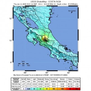 Costa Rica has already a quake history (public domain)