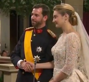 Grand Duke Guillaume marries Stéphanie Countess of Lannoy (Youtube capture)