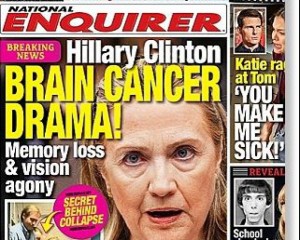 Rumored: Hillary Clinton suspected to suffer from brain cancer. Photo:sott.com