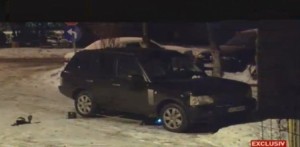 Bogdan Mararu's Range Rover car was fitted with explosive device Friday morning. Photo:antena3.ro