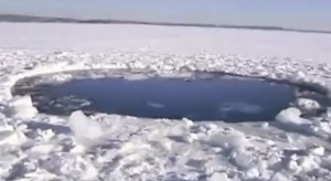 Chebarkul lake meteorite hole