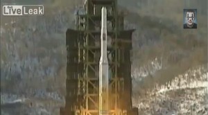 North Korean missile as part of a propaganda video for the Pyongyang regime
