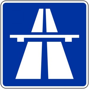 German motorway sign
