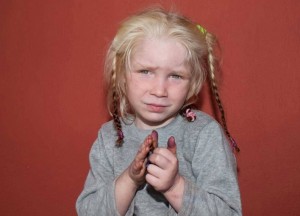blonde girl roma community greece