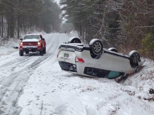 alabama car crash snow ice winter