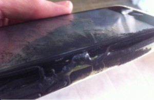 burned iphone 5c caught fire