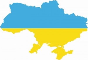 Ukraine flag map