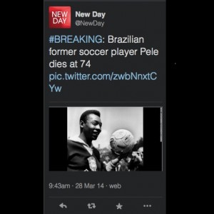 Pele death tweet cnn