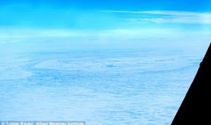 Antarctica meteorite crater