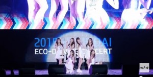 South Korean girls band at eco-driving concert (capture: youtube)