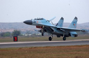 Fighter jet aircraft Su-30K Flanker (public domain)