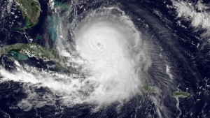 Joaquin seen here as a category 4 hurricane with sustained winds of 215 km/h (public domain)