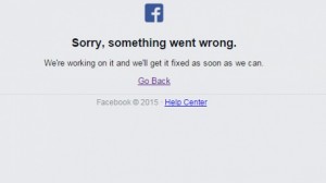 Facebook error message