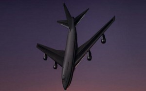 Plane crashing (artistic impression)