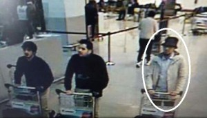 Faycal Cheffou, here on the right, is the third Zaventem airport bomber (pic: web)