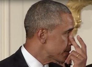 Barack Obama crying