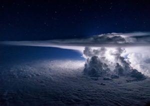 Airborne view of magnificent lightning storm (Santiago Borja)