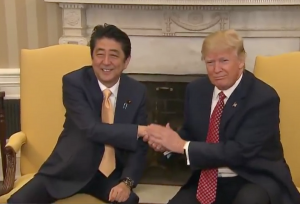 donald trump awkward handshake